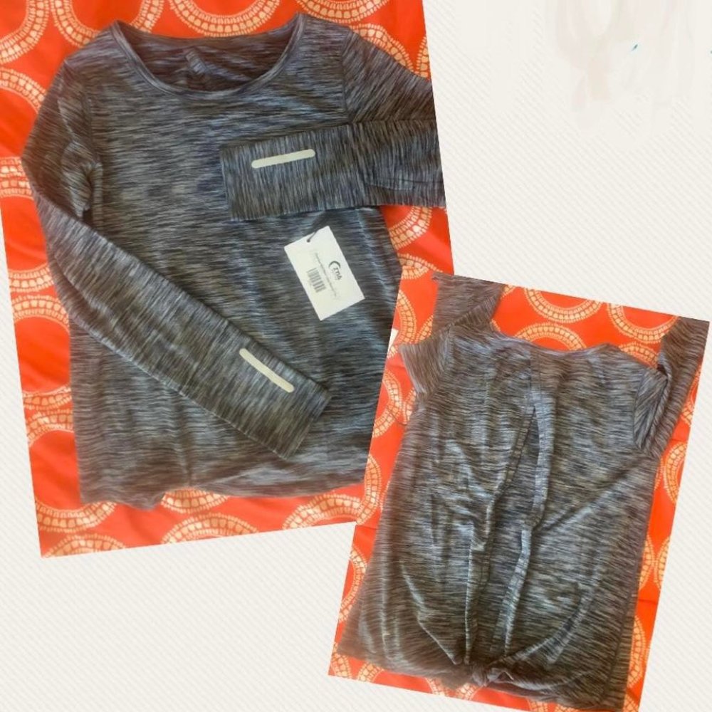 NWT Zyia Split Back LS Tee